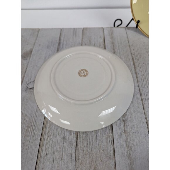 Flintridge Sylvan China Saucers for Cream Soup Bowls Set of 2 California Yellow - Picture 4 of 6